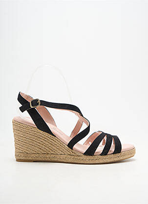 Espadrilles fermeture boucle(s) talon de 7 à 9cm noir CARMEN SAIZ femme