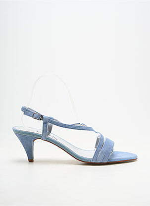 Sandales/nu pieds fermeture boucle(s) talon de 7 à 9cm bleu KESS femme