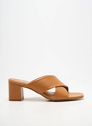 Mules/sabots type de semelle amortissante talon de 4 à 6cm marron BELLA STORIA femme