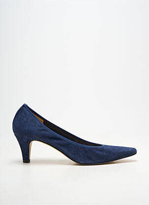 Escarpins type de semelle amortissante talon de 7 à 9cm bleu BELLA STORIA femme