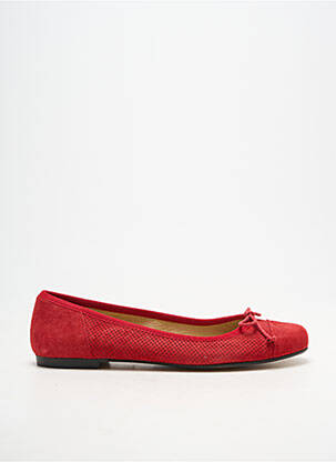 Ballerines bout rond talon plat jusqu'à 3cm rouge KAREN STYLE femme