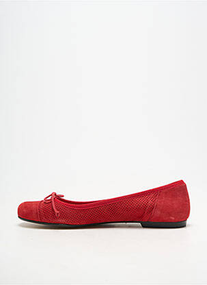Ballerines bout rond talon plat jusqu'à 3cm rouge KAREN STYLE femme