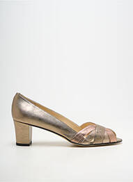 Escarpins tissage satiné talon de 4 à 6cm or ANDREA DAPHANE femme