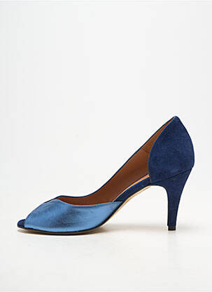 Escarpins talon aiguille talon de 7 à 9cm bleu BELLA STORIA femme