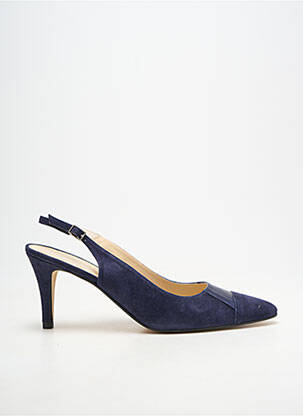 Escarpins tissage satiné talon de 7 à 9cm bleu ANDREA DAPHANE femme