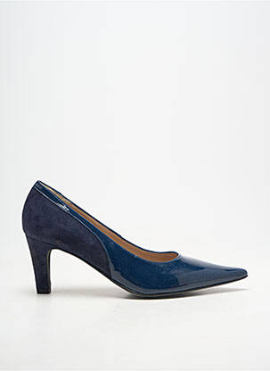 Escarpins matière lisse talon de 4 à 6cm bleu ANDREA DAPHANE femme
