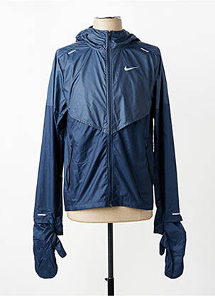 Coupe-vent poches a capuche bleu NIKE homme