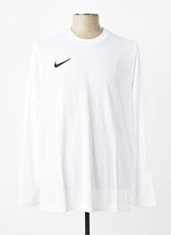 T-shirt coupe cintrée manches longues blanc NIKE homme