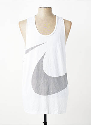 Débardeur coupe droite sans manche blanc NIKE homme