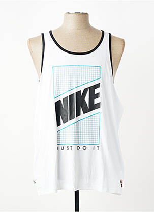 Débardeur coupe droite sans manche blanc NIKE homme