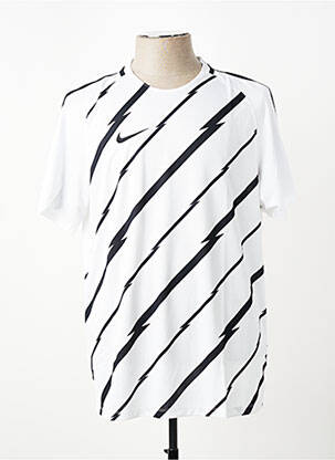 T-shirt stretch manches courtes blanc NIKE homme