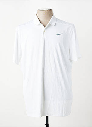 Polo tissage jersey manches courtes blanc NIKE homme