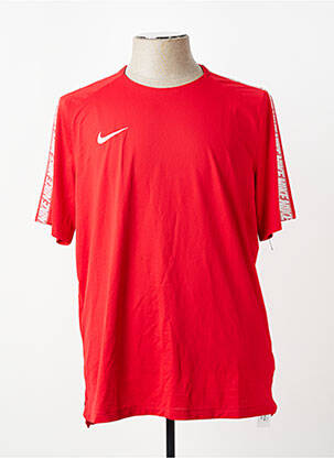 T-shirt stretch manches longues rouge NIKE homme