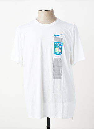 T-shirt stretch manches courtes blanc NIKE homme