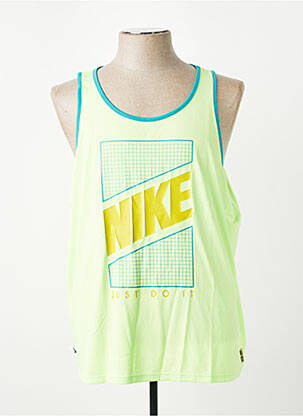 Débardeur coupe droite sans manche vert NIKE homme