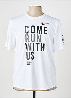 T-shirt coupe droite manches courtes blanc NIKE homme