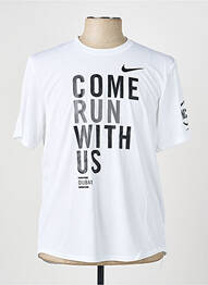 T-shirt coupe droite manches courtes blanc NIKE homme