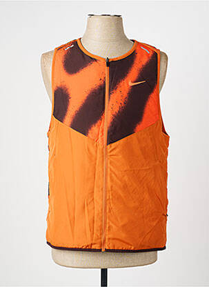 Veste casual fermeture zippée sur le devant orange NIKE homme