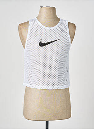 Débardeur col rond sans manche blanc NIKE homme