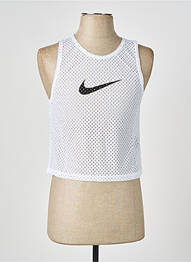 Débardeur col rond sans manche blanc NIKE homme