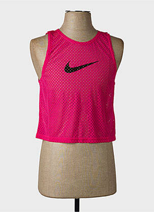 Débardeur col rond sans manche rose NIKE homme