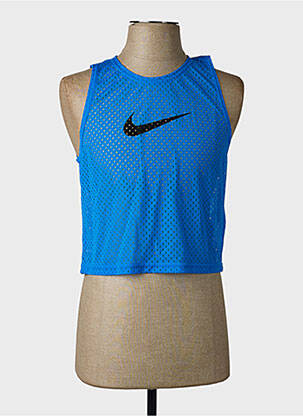 Débardeur col rond sans manche bleu NIKE homme