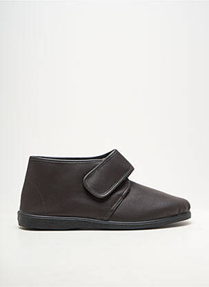 Bottines/boots matière lisse bout rond marron DAMART homme