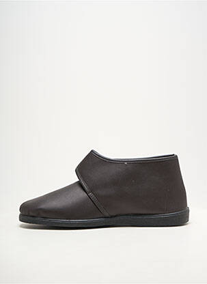 Bottines/boots matière lisse bout rond marron DAMART homme
