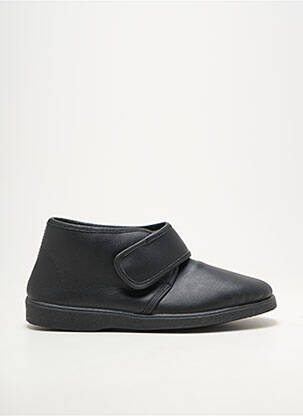 Bottines/boots matière lisse bout rond noir DAMART homme