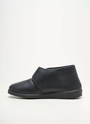 Bottines/boots matière lisse bout rond noir DAMART homme