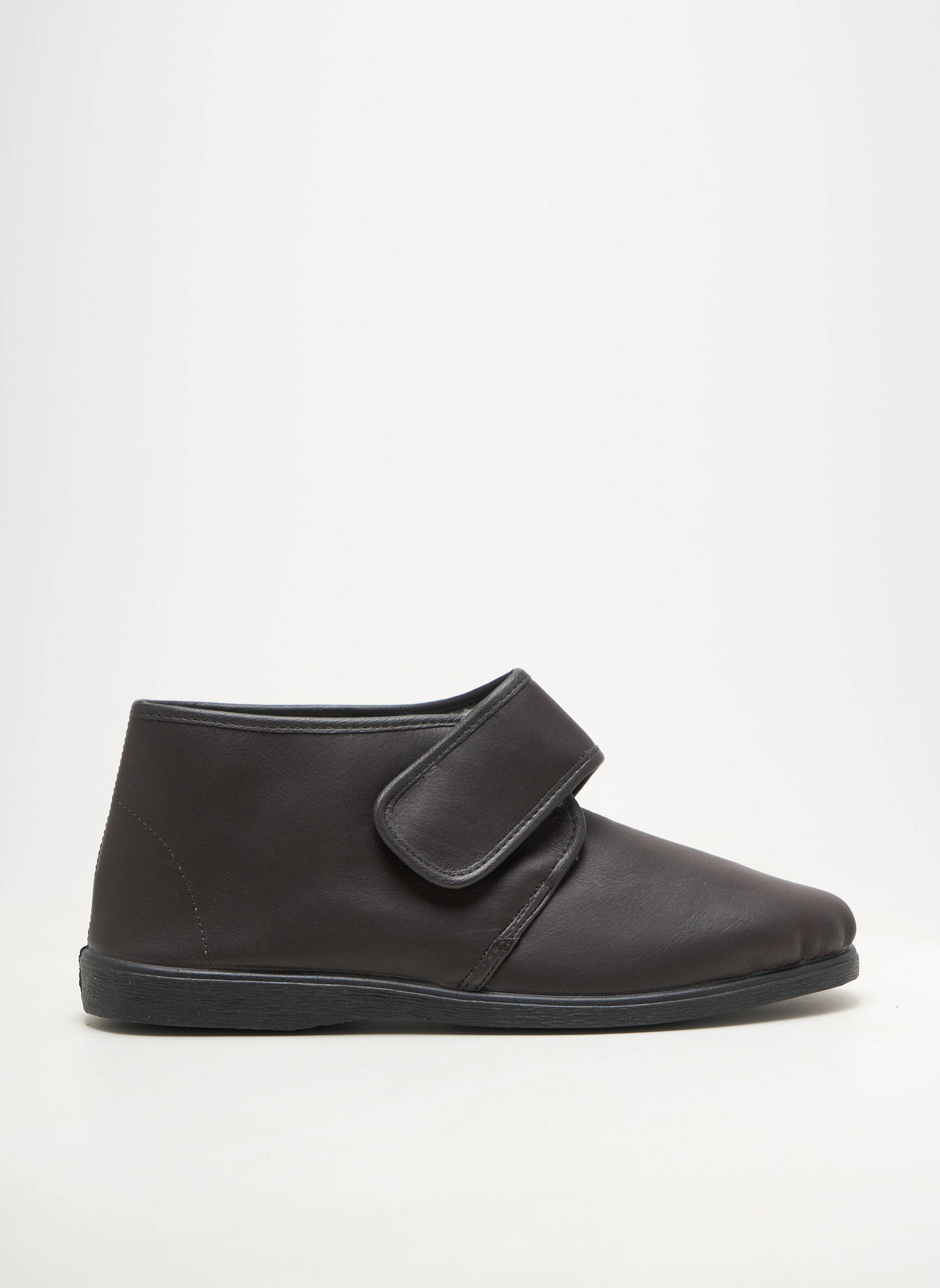 Bottines/boots matière lisse bout rond marron DAMART homme