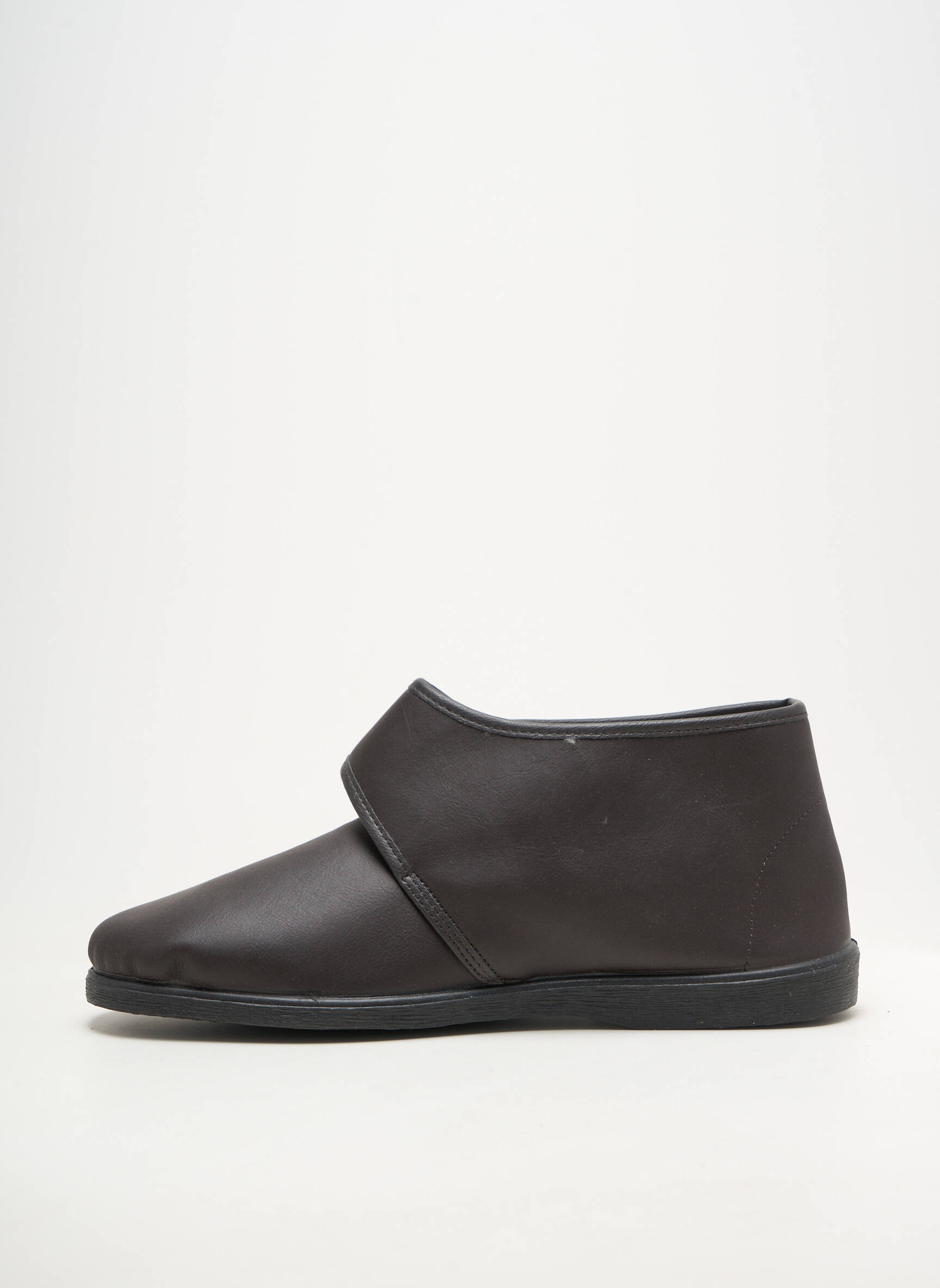 Bottines/boots matière lisse bout rond marron DAMART homme