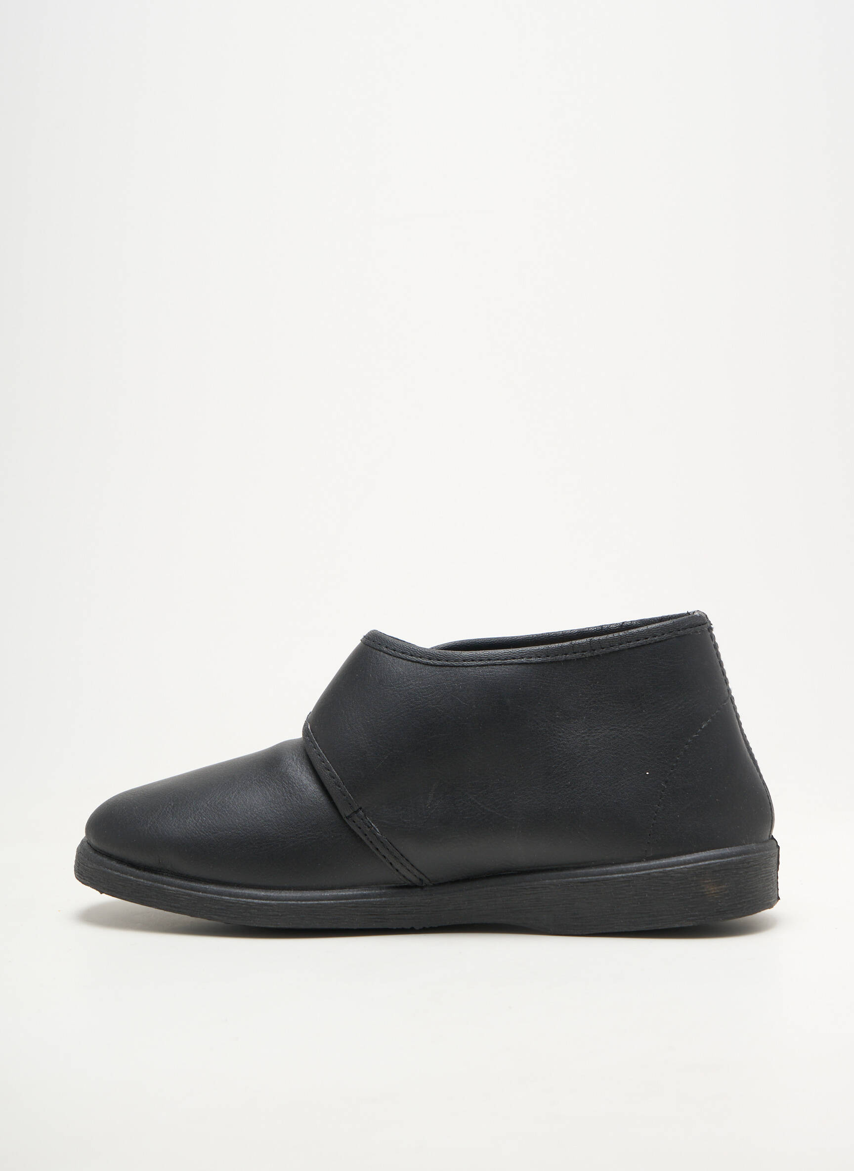 Bottines/boots matière lisse bout rond noir DAMART homme