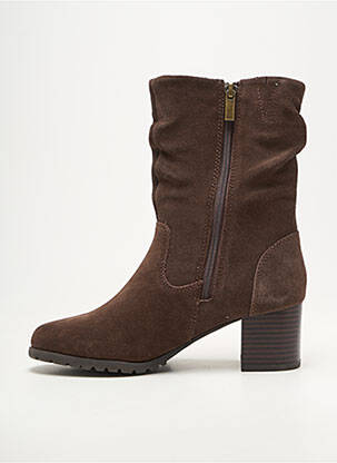 Bottines/boots bout rond talon de 4 à 6cm marron DAMART femme