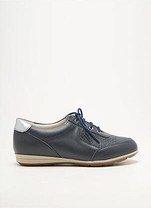 Baskets matière lisse talon plat jusqu'à 3cm bleu DAMART femme