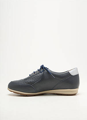 Baskets matière lisse talon plat jusqu'à 3cm bleu DAMART femme