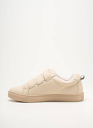 Baskets matière lisse talon plat jusqu'à 3cm beige DAMART femme
