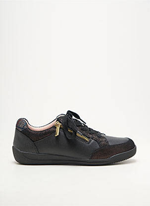 Baskets matière lisse talon plat jusqu'à 3cm noir DAMART femme