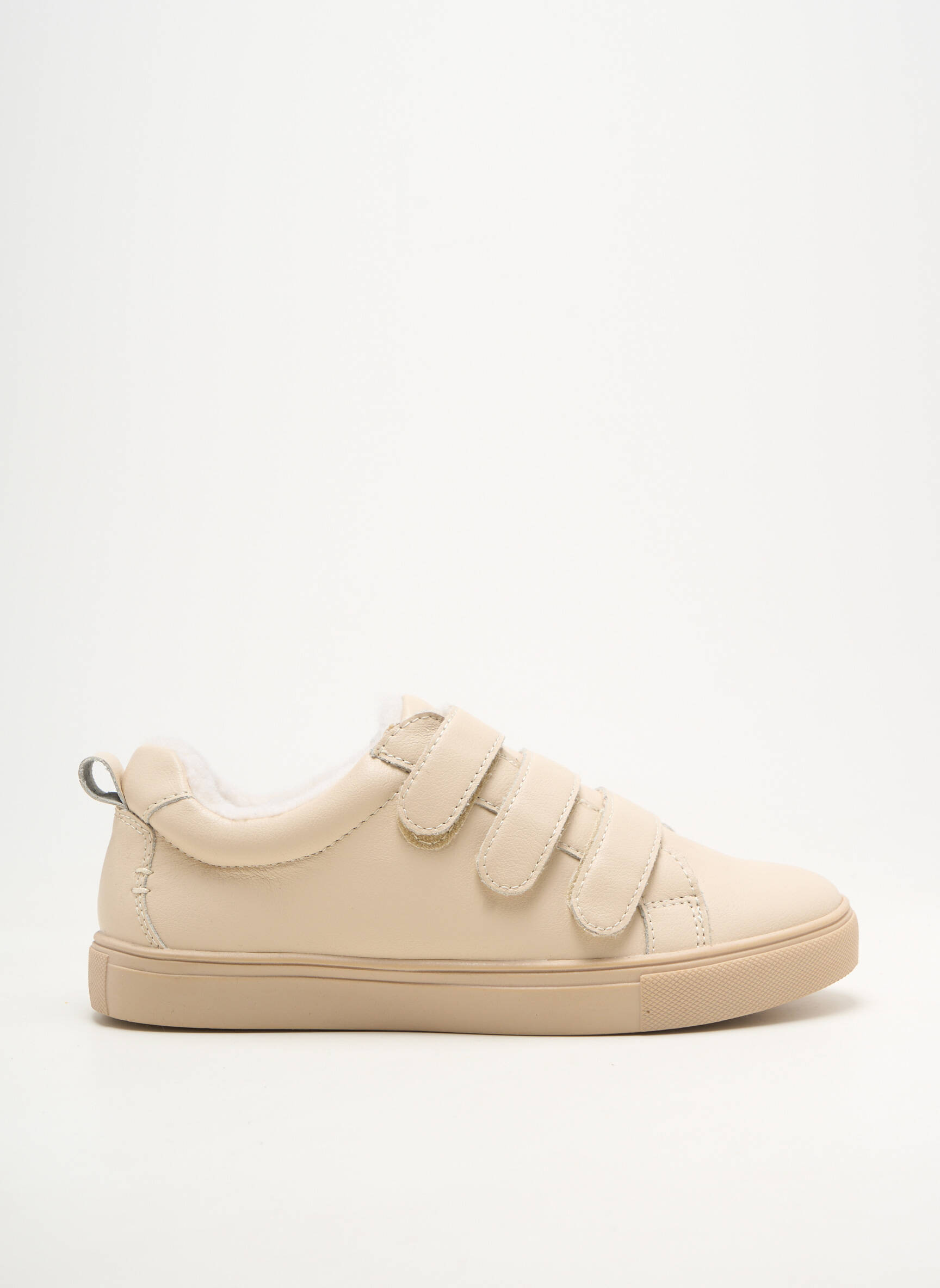 Baskets matière lisse talon plat jusqu'à 3cm beige DAMART femme
