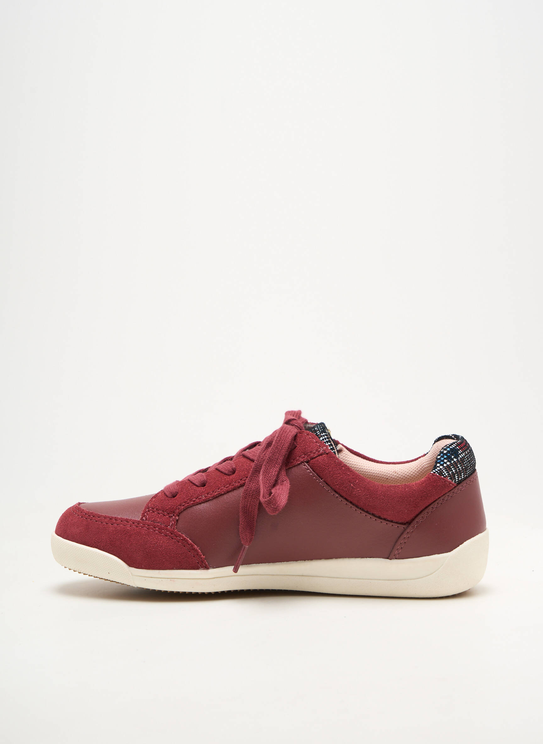 Baskets tissage tissage pailleté talon plat jusqu'à 3cm rouge DAMART femme
