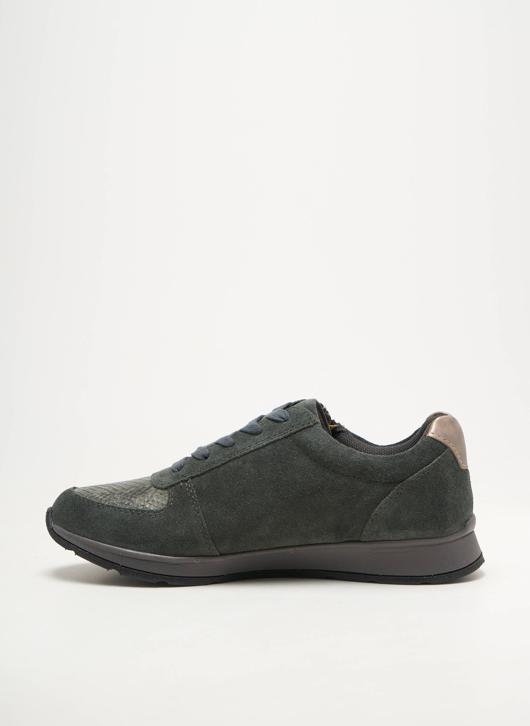 Baskets bout rond talon plat jusqu'à 3cm vert DAMART femme
