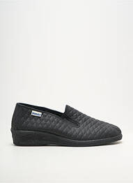 Chaussons/pantoufles semi compensé talon plat jusqu'à 3cm noir EMANUELA femme