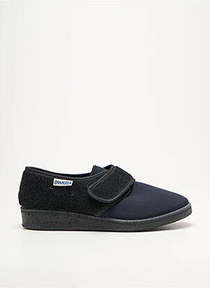 Chaussons/pantoufles semi compensé talon plat jusqu'à 3cm noir EMANUELA femme