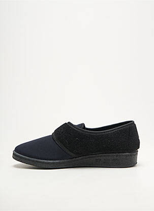 Chaussons/pantoufles semi compensé talon plat jusqu'à 3cm noir EMANUELA femme
