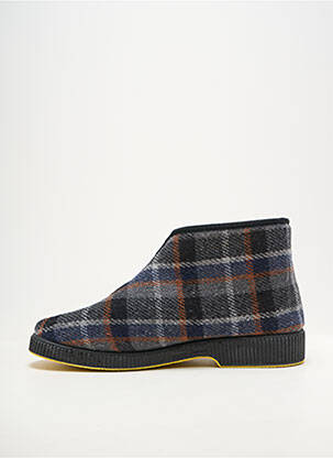Chaussons/pantoufles bout rond bout rond bleu EMANUELA homme