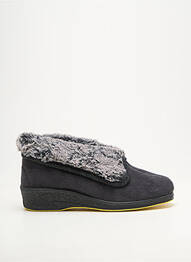 Chaussons/pantoufles semi compensé talon plat jusqu'à 3cm gris EMANUELA femme