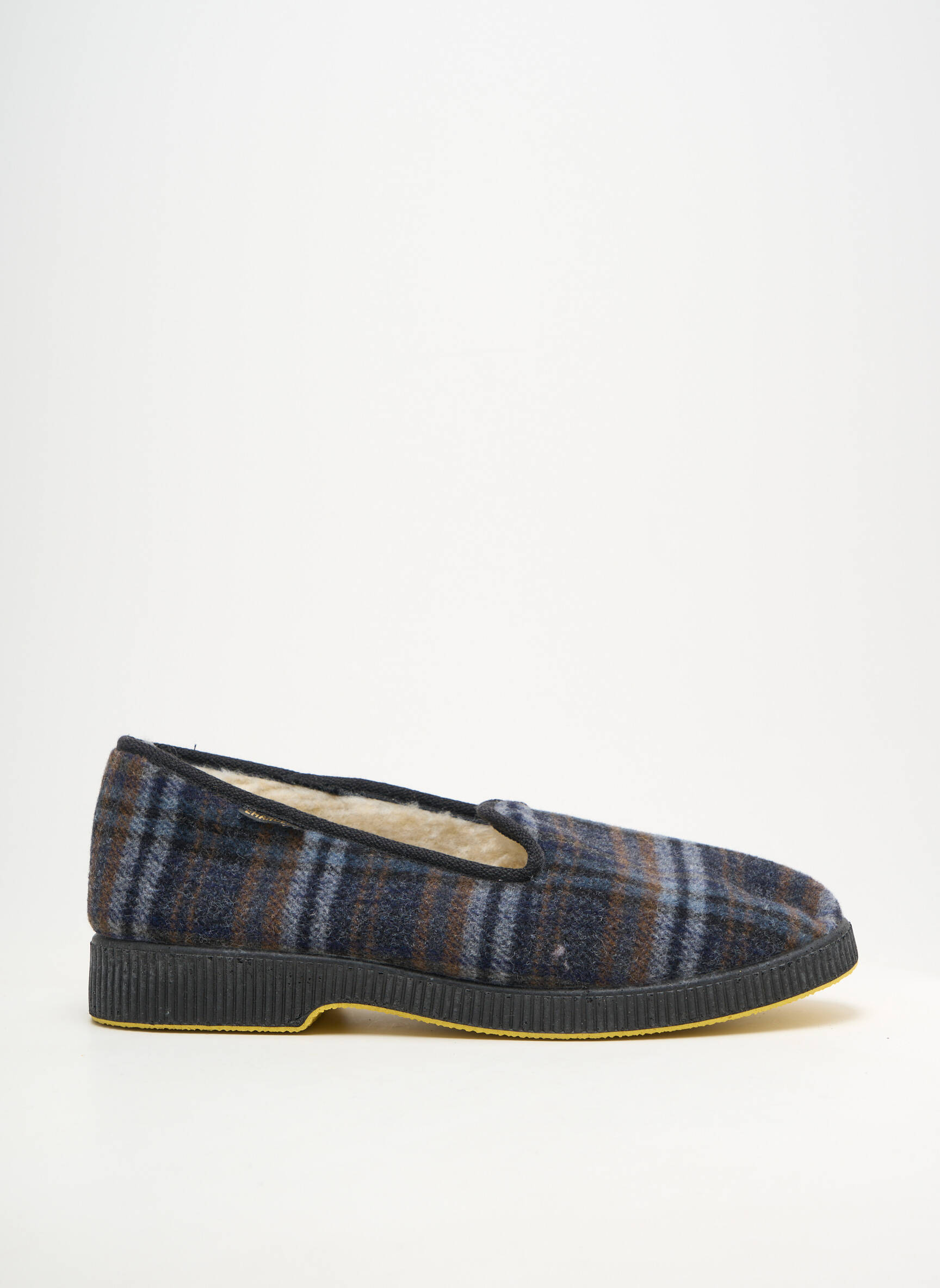 Chaussons/pantoufles bout rond bout rond bleu EMANUELA homme
