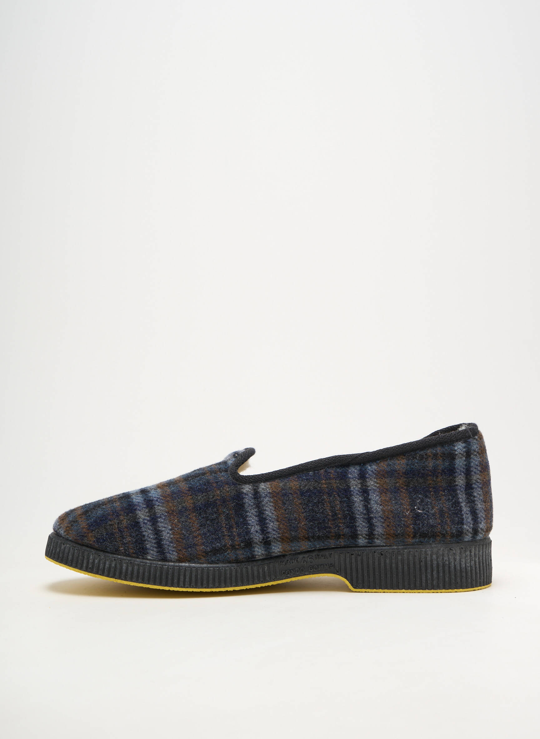 Chaussons/pantoufles bout rond bout rond bleu EMANUELA homme