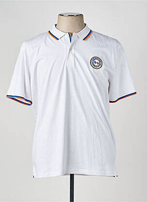 Polo tissage jersey manches courtes blanc CAMBERABERO homme