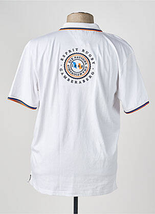 Polo tissage jersey manches courtes blanc CAMBERABERO homme